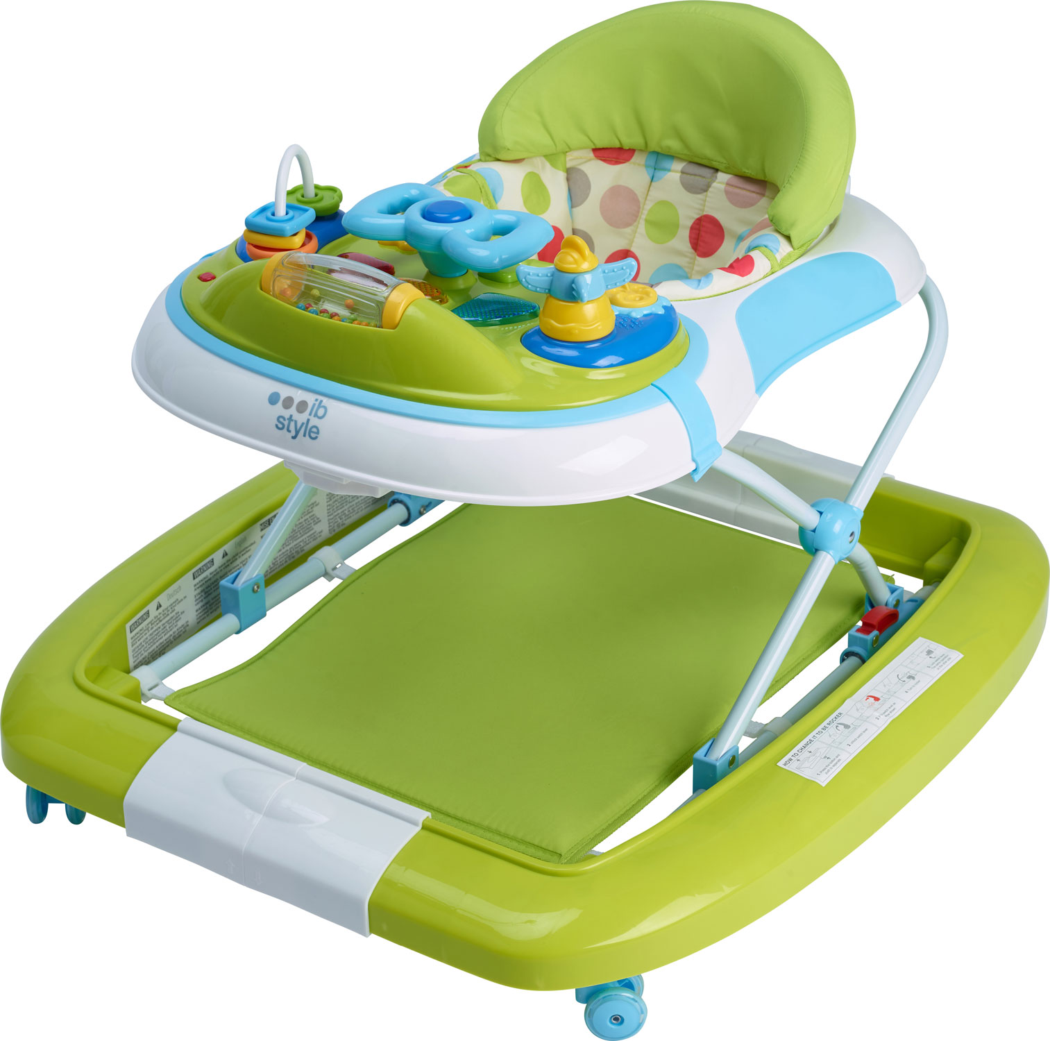 IBStyle 3 in 1 Baby walker, rocker swing, and interactive play desk
