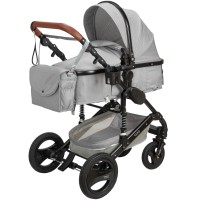 Sole 3 in 1 Kinderwagen Hellgrau/Schwarz