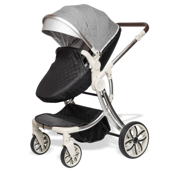 Juma 2 in 1 Kinderwagen Grau&amp;Schwarz/Silber