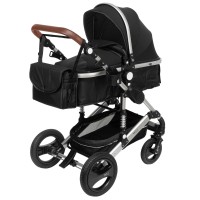 Sole 3 in 1 Kinderwagen Schwarz/Silber