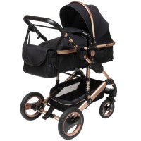 Sole 3 in 1 Kinderwagen Schwarz/Champagner