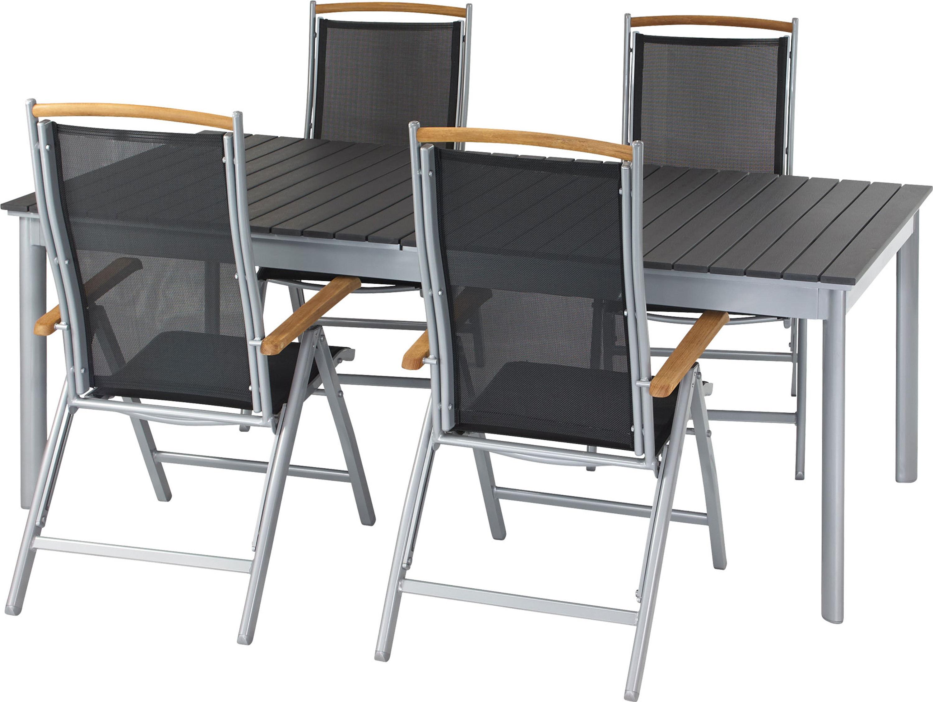 President Polywood XXL Sitzgruppe inkl. Ausziehtisch 205-260