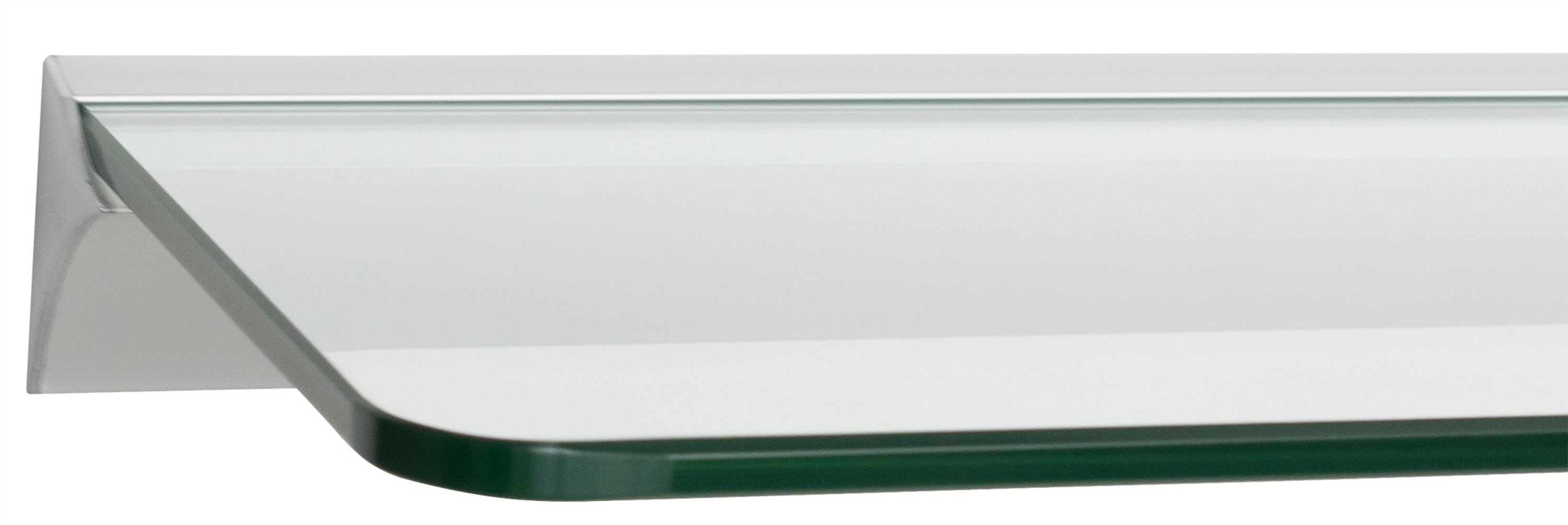 Profil Klemmleiste silbermatt Aluminium  für 8mm Regalböden Glasböden /Wandregal 