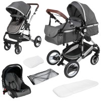 SOLE 3 in 1 Kinderwagen Grau