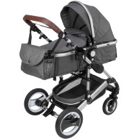 Sole 3 in 1 Kinderwagen Grau/Silber